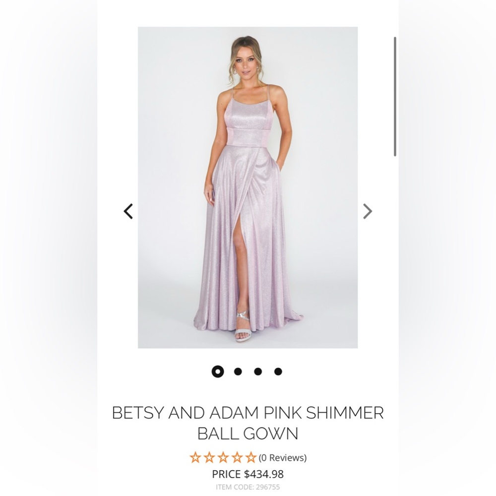 Pink shimmer prom dress